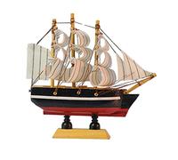 Operitacx Wooden Sailing Boat Model 10cm Sailboat Decor Sea Ship Ornament Nautical Home Decoration for Coastal and Marine Themed Rooms Random Color