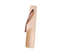 Operitacx Wooden Shoe Horn Khaki Plastic Material Helps Slide Feet into Shoes and Prevents Compact Design for Home Use and Easy Storage