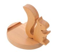 Operitacx Wooden Smartphone Desktop Holder Animal Mobile Phone Holder Space Efficient Design Reducing The Risk of Slipping Wooden Support Animal-inspired Design Squirrel Khaki for Office