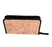 Operitacx World Map Pattern DVD Storage Case 80 Capacity Zipper CD Holder Pouch for Car and Home Use Portable Disc Storage Wallet Random Color