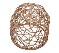 Operitacx Woven Rattan Pendant Light Shade Rustic Lampshade with Yellow Wicker Design for Ceiling Fans Wall Sconces Floor Lamps Cozy Warm Light Diffusion