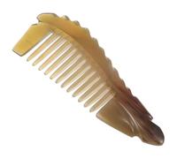 Operitacx Yak Horn Comb Natural Ox Horn Wide Tooth Comb for Curly Hair Static Styling Tool Portable Hair Detangler for Women Girls Home Travel Use