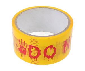 Operitacx Yellow Halloween Caution Tape Roll with Eye-catching Adhesive Pvc Material for DIY Halloween Decoration and Office Safety Warning Barrier Tape