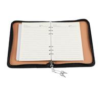 Operitacx Zipper Binder Wallet Compact Budget Planner with Rings Refillable Journal Organizer for School Office Lightweight Cash Stuffing Binder with Photocard Sleeves Minimalist White