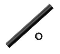 OPERMAXER Brass Immersion Pipe, 300 mm x 32 mm, Matt Black, Single Sided Flange, 1 x Pipe & Seal