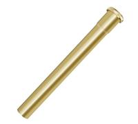 OPERMAXER Brass Slip Joint Extension Tube,1-1/4 Inch O.D(32mm) x 12 Inch P Trap Extension Pipe with Nut and Rubber Washer, Sink Drain Tailpiece for Bathroom Kitchen(Gold)