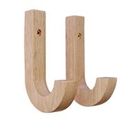 OperSeven 2Pcs Natural Oak Wooden Coat Hooks Vintage Single Wood Wall Hook for Coats, Key, Cap, Bag, Scarf, Cup Simple and Beautiful (OS-Style B)