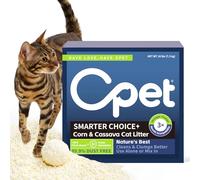 OPET Corn & Cassava Cat Litter, Natural Sustainable Ingredients, Quick Clumping Tapioca Cat Litter, Flushable, Superior Odor Control, 99.9% Dust Free Kitty Litter