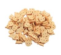 Opexicos 100Pcs Wooden Cat Shaped Buttons 2 Holes Wood Cat Buttons Sewing Knitting Crochet DIY Craft, Beige