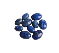 Opexicos 10Pcs Gem Stone Lapis Lazuli Oval Cabochon Cameo CAB Fit 10 x 14 mm / 13 x 18 mm DIY Jewelry Making