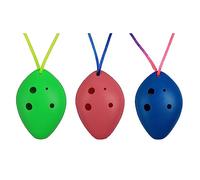 Opexicos 3Pcs 6 Holes Ocarina Soprano C Key ABS Plastic Handmade Musical Instruments Gift Blue Pink Green