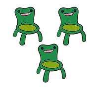 Opexicos 3Pcs Creative Cute Frog Stool Shape Enamel Badge Clothing Backpack Hat Funny Fashion Accessories Pin Brooch
