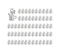 Opexicos 50Pcs Artist Utensil Mug Charms Antiqued Silver Tone Double Sided Making DIY Handmade Accessories Craft 12 x 18 mm