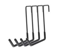 Opeximatun Metal Garage Storage J Hooks 4 Pcs Wall Mounted | For Garage Wall Mount: Hanging Tools, Bikes, Ladders, Hoses(Black)