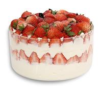 Opexscal 120oz Large Glass Trifle Bowl, Modern Design Clear Glass Round Dessert Centerpiece Serving Bowl for Laying Ice Cream Cakes, Salad, Fruit, Microwave & Dishwasher Safe, OS048002