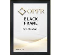 OPFR 80X60cm POSTER FRAMES PICTURE FRAMES BLACK WHITE OAK SILVER WALNUT DARK OAK (BLACK, 80X60CM)