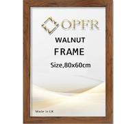 OPFR 80X60cm POSTER FRAMES PICTURE FRAMES BLACK WHITE OAK SILVER WALNUT DARK OAK (WALNUT, 80X60CM)