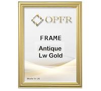 OPFR Lw Gold A1,A2,A3,A4,A5 Antique Picture Poster Frame More Size Available (Gold, 24x16Inch, Framed)