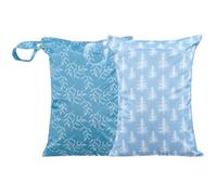 Opgroeie Wet Dry Bags with Two Zippered Pockets and Handle, Reusable Storage Bag for Breast Pump Parts & Baby Items, Waterproof Diaper Bags, Yoga Gym Bag for Swimsuits or Wet Clothes-2pcs, 11.8*15.75"