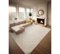 Ophanie 8x10 Area Rugs for Living Room, Upgrade Non-Slip Fluffy Soft Large Shag Bedroom Carpet, Ivory Big Indoor Thick Nursery Rug, Carpets for Boy and Girls Room Dorm Home Decor Aesthetic