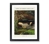 Ophelia By John Everett Millais Exhibition Museum Painting Framed Print | A4 Black Framed Wall Art | Ready to Hang | Modern Historical Picture | Living Room Bedroom Lounge Office