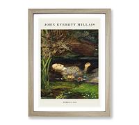 Ophelia By John Everett Millais Exhibition Museum Painting Framed Print | A4 Oak Framed Wall Art | Ready to Hang | Modern Historical Picture | Living Room Bedroom Lounge Office