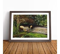 Ophelia By John Everett Millais | Framed Wall Art Print | Modern Home Decor Picture | Ready to Hang Artwork for Living Room, Bedroom, Kitchen or Office | Multiple Sizes
