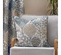 Ophelia Floral Jacquard Polyester Filled Cushion Wylder Blue 50cm x 50cm