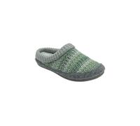 'Ophelia' Knitted Mule Slippers Lotus Green 3