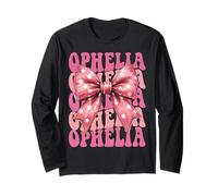 Ophelia Name Coquette Bow Aesthetic for Women Girls Long Sleeve T-Shirt