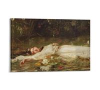Ophelia Painting Victorian Moody Dark Academia Frame-style 20x30inch(50x75cm)