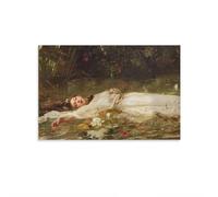 Ophelia Painting Victorian Moody Dark Academia Unframe-style 12x18inch(30x45cm)