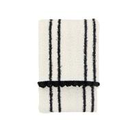 Ophelia Scalloped Throw - Cream & Black