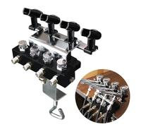 OPHIR Multiple Airbrush Holder Station, Table Airbrush Stand with 4-Way Adjustable Splitters Manifold, Air Brush Holder can Hold Up to 4 Airbrushes (Without Air Hoses)