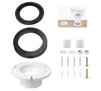Ophjerg RV Toilet Seal and 3 Inch Socket RV Toilet Flange for Dometic 300/310/320 RV Toilets, Toilet Parts Replaces 385345892 Flange, 385311658 Flush Seal and 385311652 Base Seal, 3 in 1 Combo Kit