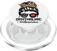 Ophthalmic Technician Messy Bun Hair Funny Ophthalmology PopSockets PopGrip for MagSafe