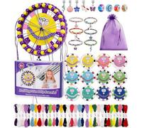Ophy Friendship Bracelet Making Kit, Arts and Crafts for Kids with 48 Bundles Threads 6 Braiding Cards DIY Bracelet Making Kit for Girls Christmas Birthday Gifts for Teenage Girls Ages 7-12 175