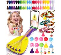Ophy Friendship Bracelet Making Kit, Bracelet Making Kit Phone Holder Braiding Maker with 35 Bundles 19 Colors Thread, DIY Arts and Crafts Toys Kids Bracelet Kit Birthday Gifts for Girls 6-12 Years