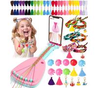 Ophy Friendship Bracelet Making Kit, DIY Bracelet Maker with 35 Bundles 19 Colors Thread, Phone Holder Braiding Loom, Kids Craft Kit for Girls 6-12 Years