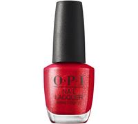 OPI Nail Lacquer Kiss My Aries | Opaque Bright Red Shimmer Chip Resistant Nail Polish | Big Zodiac Energy Collection