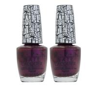 OPI Nail Lacquer Super Bass Shatter 15ml Colour Polish Manicure Varnish x 2