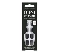 OPI On Point Little Black Onyx Dress | Short Round Black Accent Glitter Nail Art Press On Nails | With Nail Glue | Long Lasting Reusable Non-damagi
