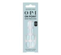 OPI On Point Suzi Without a Paddle | Short Round Light Pastel Blue Press On Nails | With Nail Glue | Long Lasting Reusable Non-damaging