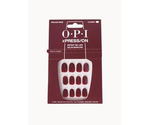 OPI xPRESS/ON Dark Red Press On Nails Gel-Like Salon Manicure - Malaga Wine
