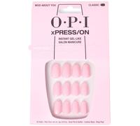 OPI xPRESS-ON Mod About You - Light Pink Short and Round Shaped Press On Nails - With Nail Glue - Long Lasting, Reusable and Non-Damaging False Nails