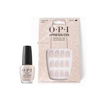 OPI xPRESS/ON Press On Nails & Cuticle Oil, 30 Pcs Reusable False Nails with up to 14 Days of Wear, Deeply Nourishing Cuticle Oil, Gel-Like Salon Manicure, Vegan, Throw Me a Kiss Nude Nail Polish
