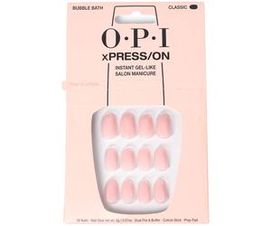 OPI xPRESS/ON Sheer Pink Press On Nails Gel-Like Salon Manicure - Bubble Bath