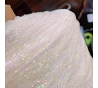 OPica 500g Shiny White Gold Silver Crochet Tubular Yarn for Knitting knit Hollow Sewing Thread