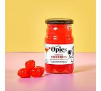 Opies Cocktail Cherries Maraschino with Stalk 400g | Premium Garnish Cherries