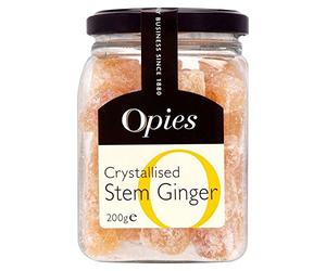 Opies Crystallised Stem Ginger (200g) - Pack of 6